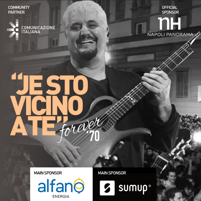 SumUp main sponsor del concerto evento a Napoli che celebra i 70 anni dalla nascita di Pino Daniele