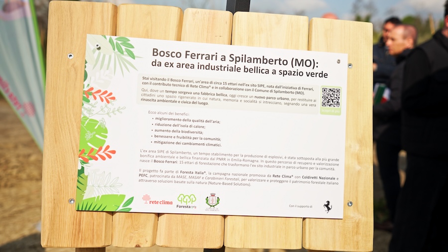 Spilamberto (MO): dall’ex area SIPE un nuovo parco urbano grazie al progetto Bosco Ferrari